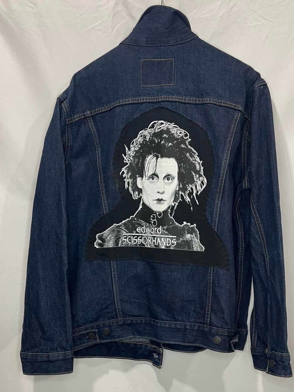 Upcycled Levis Edward Scissorhands Denim Jacket Size XL